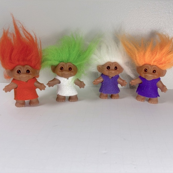 Vintage DAM Mini Troll Dolls Set of 4 - Picture 11 of 11